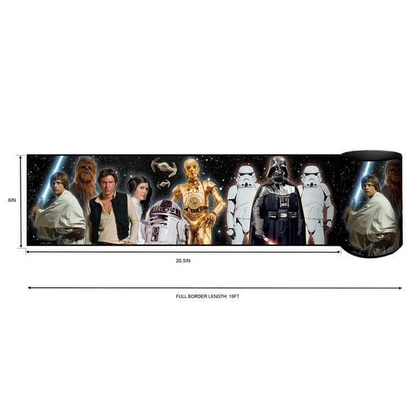 Red Star Wars Characters Peel and Stick Wallpaper Border - Bed Bath ...