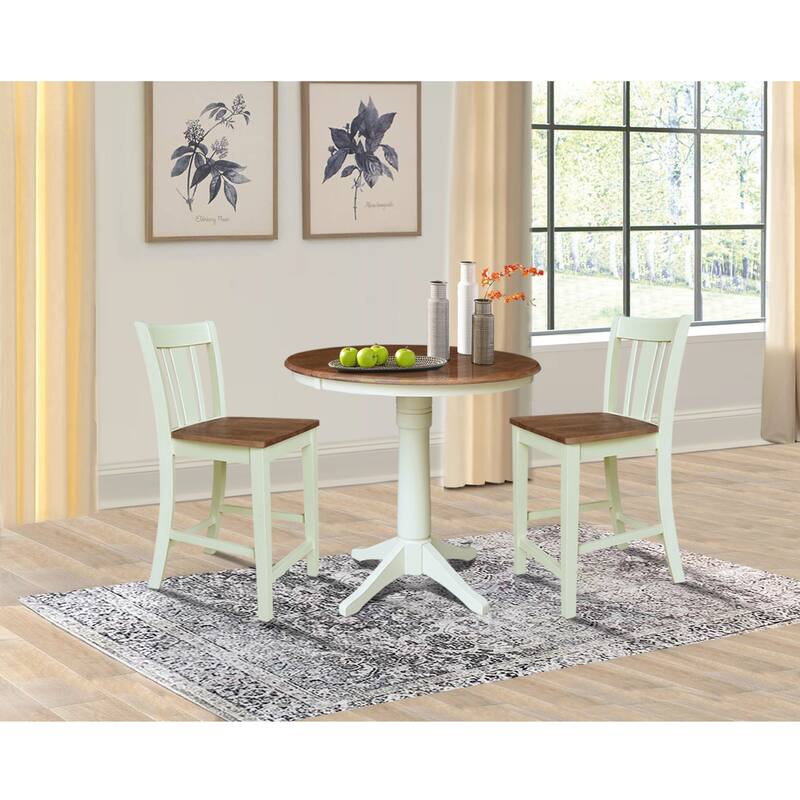 36" Round Extension Table with Counter Height Stools