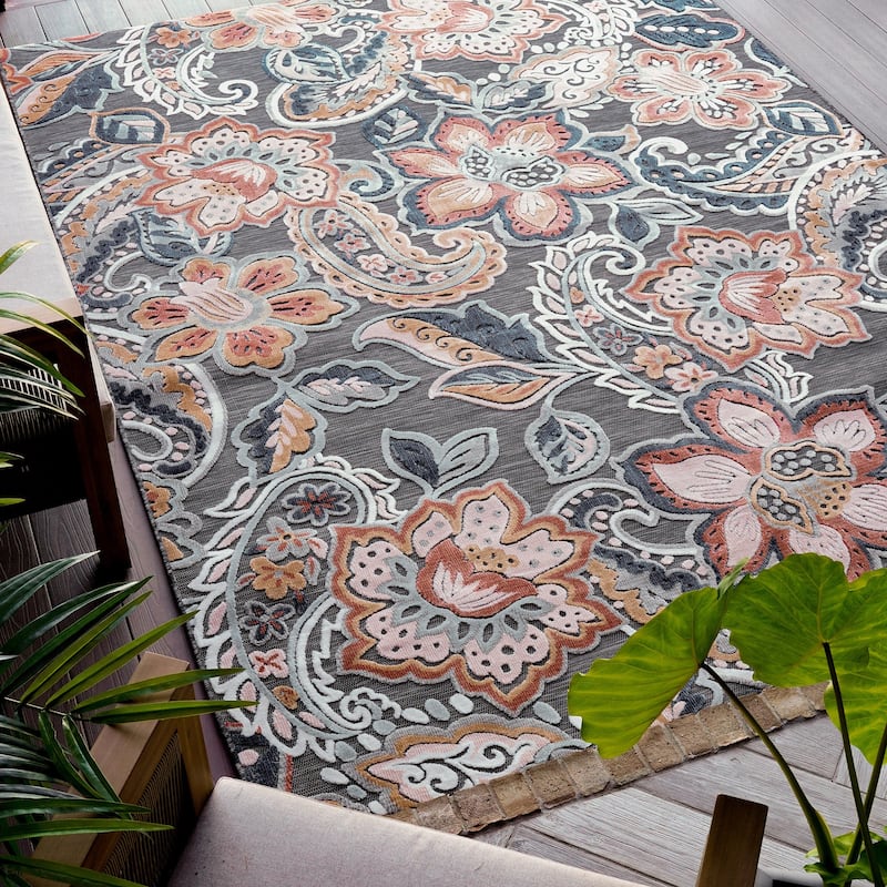 Tropicana Tropical Floral Indoor/Outdoor Area Rug