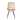 Braided Beige Rattan Chair with Black Metal Frame