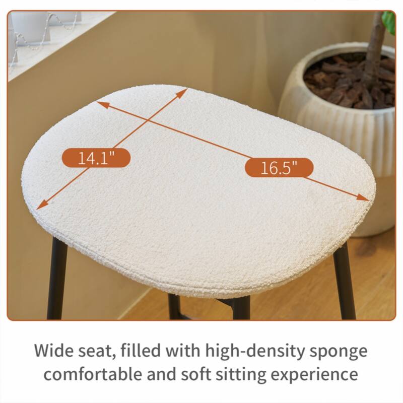 Modern Set of 2 Bar Stools Comfortable & Stylish Counter Height and Bar Height Bar Stools