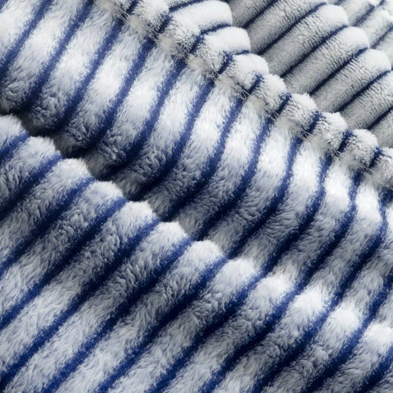 Lush Decor Super Cozy Ultra Soft Ribbed Faux Fur Throw