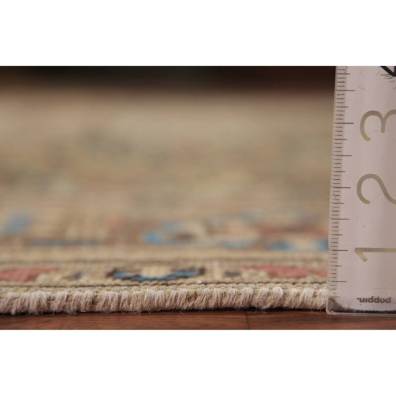 Tabriz Persian Rug Hand-Knotted Oriental Beige Wool Carpet - 7'10"x 10'10"