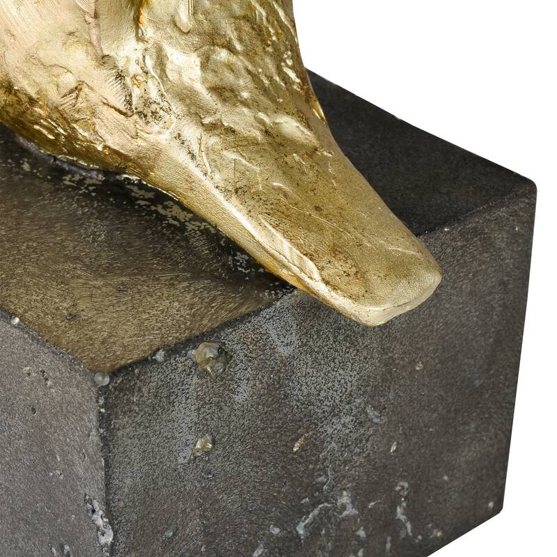 Elk Home Winged Bird Gold Composite 11.5 Inch Wide Sculpture