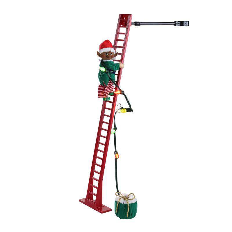 43" Animated Super Climbing Black Elf