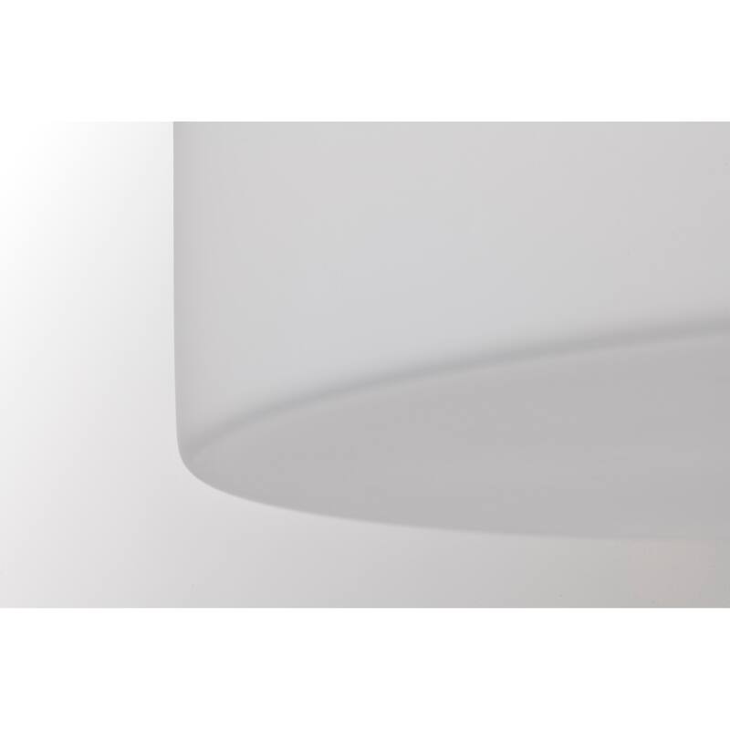 Liam 3 Light Flush Mount Matte Black White Opal Glass - Matte Black