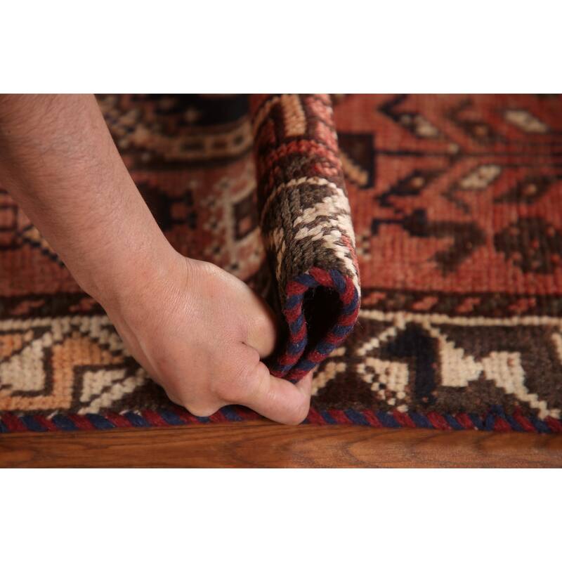 Tribal Qashqai Persian Vintage Rug Hand-knotted Wool Carpet - 2'11"x 4'7"