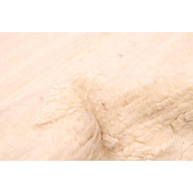 ECARPETGALLERY Hand-knotted Tangier Cream Wool Rug - 5'0 x 8'0