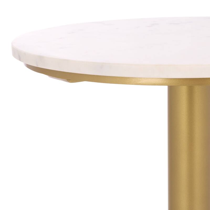 SAFAVIEH Couture Branxton Marble Top Accent Table - 16"W x 16"D x 25"H