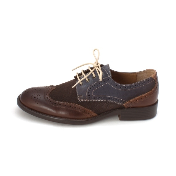 Johnston /& Murphy Mens Fletcher Leather Lace Up Dress Oxfords
