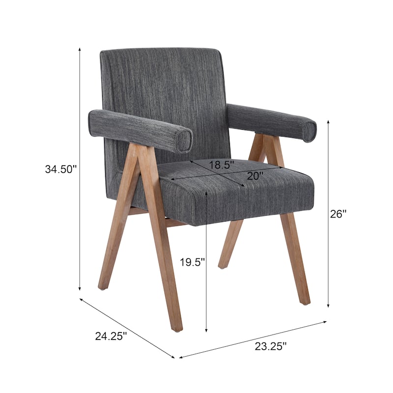 Christopher Knight Home Poppy Fabric Arm Dining Chair (Set of 2)