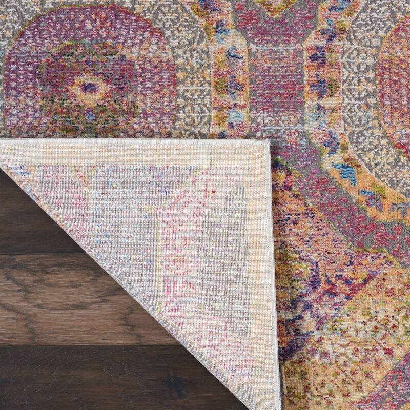 Foyew Power Loomed Distressed Geometric Modern Non Skid Area Rug By HomeRoots - 118' X '94' X '0.5