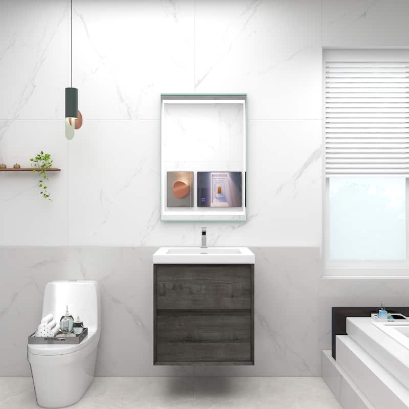 Selina 24" Wall Mounted Vanity with Single Sink - 24