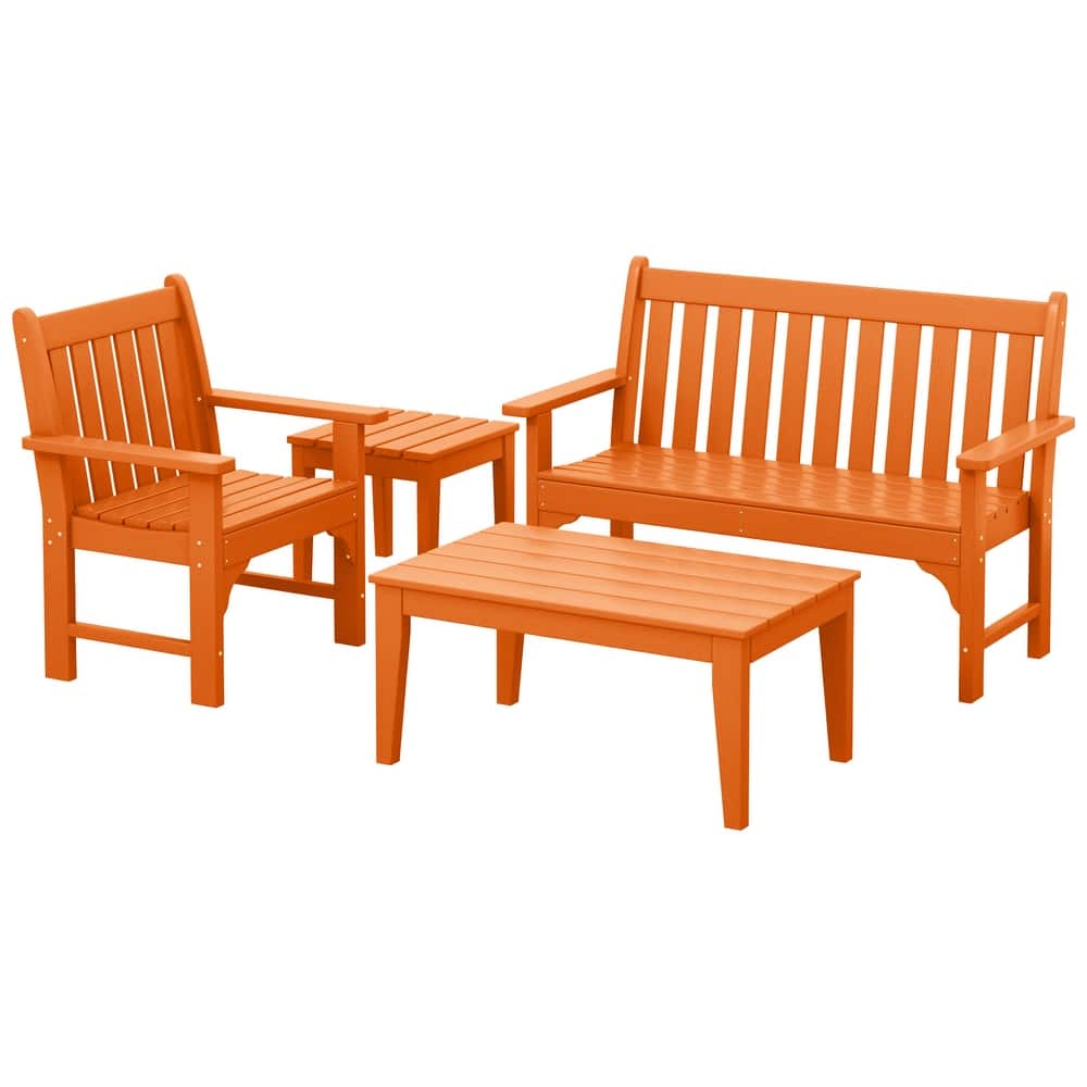 Laguna poly Garden Chair 4-Piece Porch Set