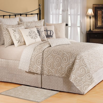 Montpellier Twin Quilt 100% Cotton Lightweight Machine Washable Reversible Bedspread Coverlet