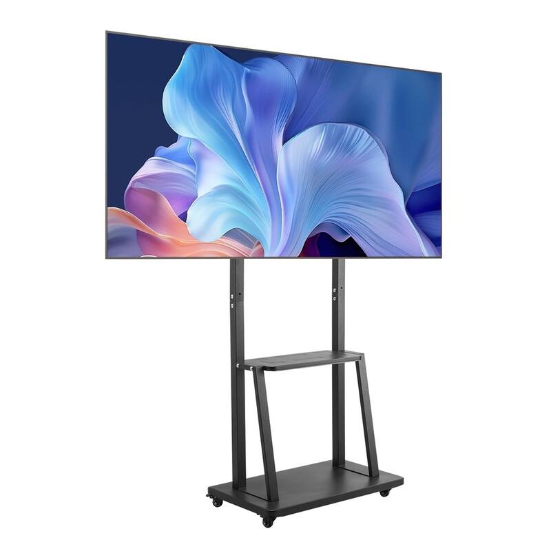 32 to 75 Inch TVs Rolling Stand Mobile Cart Holds Up to 150 lbs Black - 65 inches