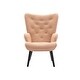 preview thumbnail 35 of 62, Fabric Upholstered Tufted Wingback Living Room Chair With Wooden Legs