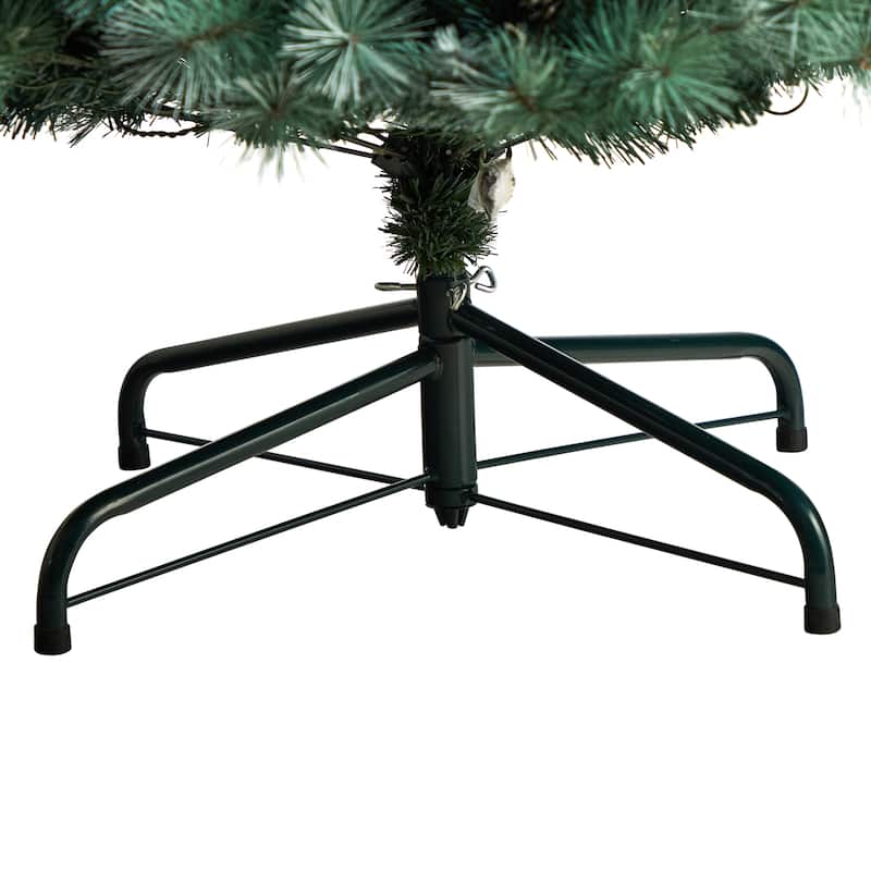 9' Frosted Tip British Columbia Mountain Pine Artificial Christmas Tree with 700 Clear Lights