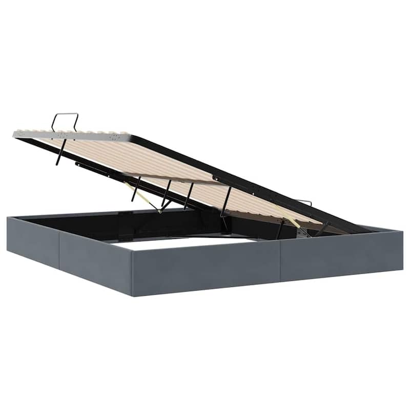 vidaXL Storage Bed with Mattress in Velvet