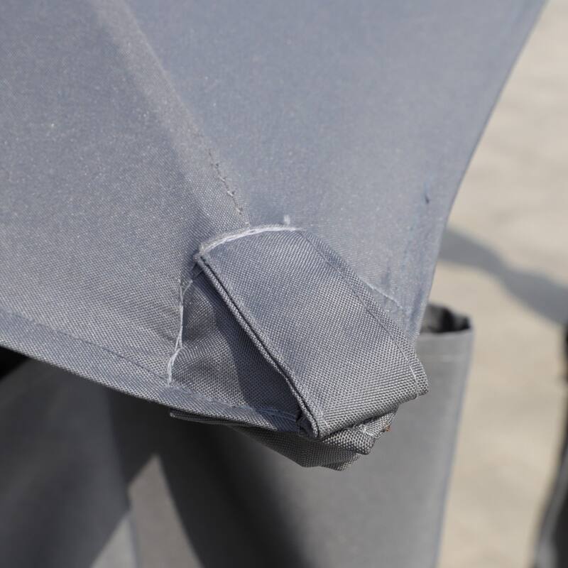 13x10 FT Outdoor Large Patio Shade Canopy with Ventilated Double Roof and Detachable Mesh Cover