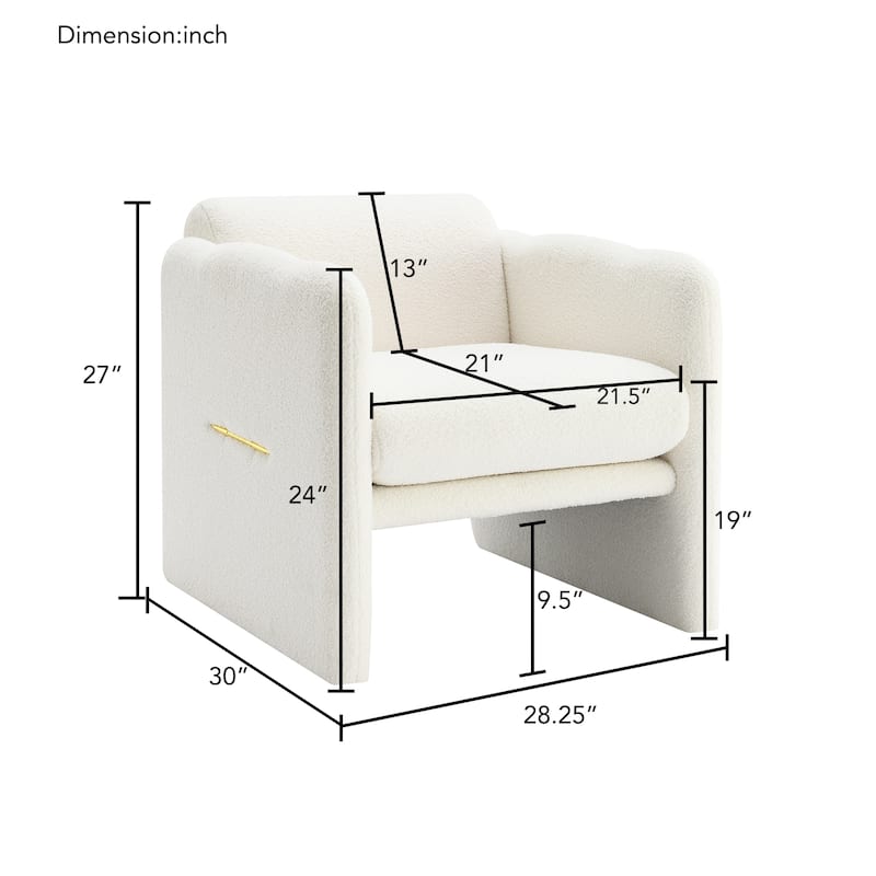 Christopher Knight Home - Morgan Modern White Teddy Accent Arm Chair