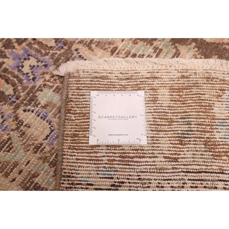 ECARPETGALLERY Hand-knotted Antalya Vintage Brown Wool Rug - 3'7 x 11'4