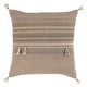 preview thumbnail 3 of 3, Cainen Brown/ Cream Striped Throw Pillow 20"X20" Cover Only - Brown/Cream