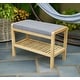preview thumbnail 4 of 20, Ecostyle Solid Bamboo Padded Bench with Slatted Shelf