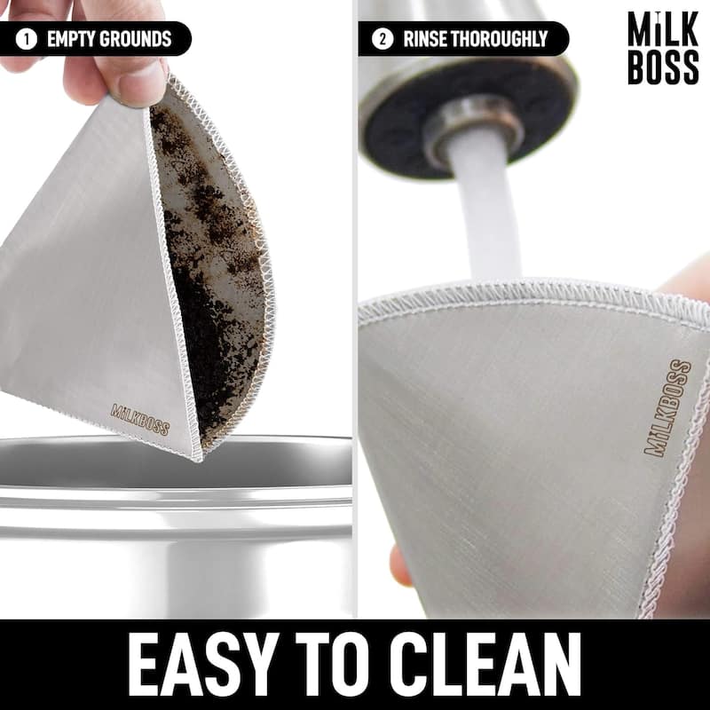 Zulay Kitchen Permanent Paperless Stainless Steel Reusable Coffee Filter