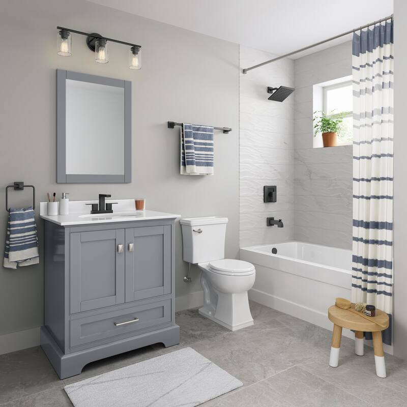 PROFLO Hillsboro Three Wall Alcove Acrylic Whirlpool Tub with Left