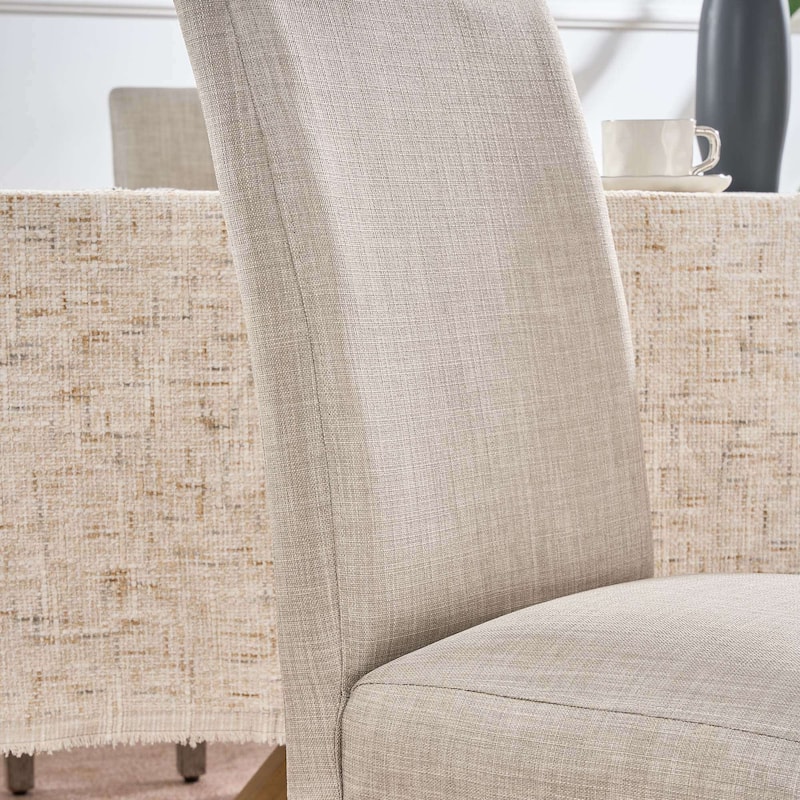 FERPIT 2 Pack Stylish Modern Armless Upholstered Dining Chairs - 17.5"W x 23"D x 36.5"H