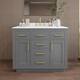 Option Dark Gray / White Quartz Top / Brushed Gold