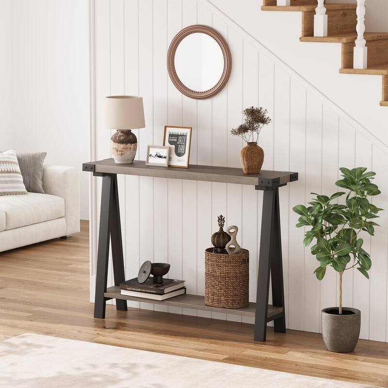 Farmhouse Console Table - Grey