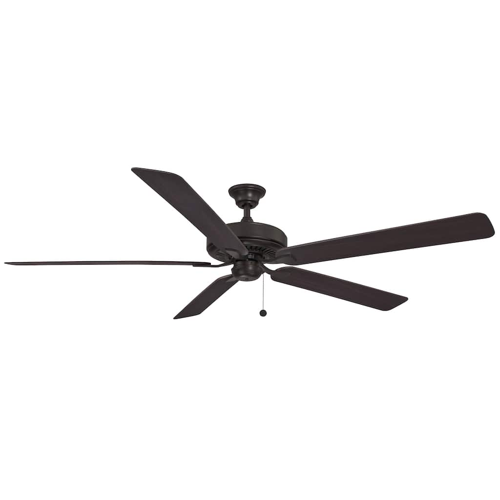 Edgewood 72 inch Indoor/Outdoor Ceiling Fan with Dark Walnut Blades - Dark Bronze
