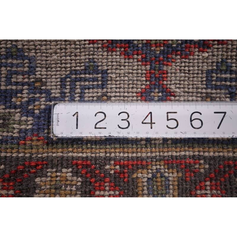 Geometric Viss Oriental Runner Rug Hand-Knotted Wool Carpet - 2'6"x 7'11"