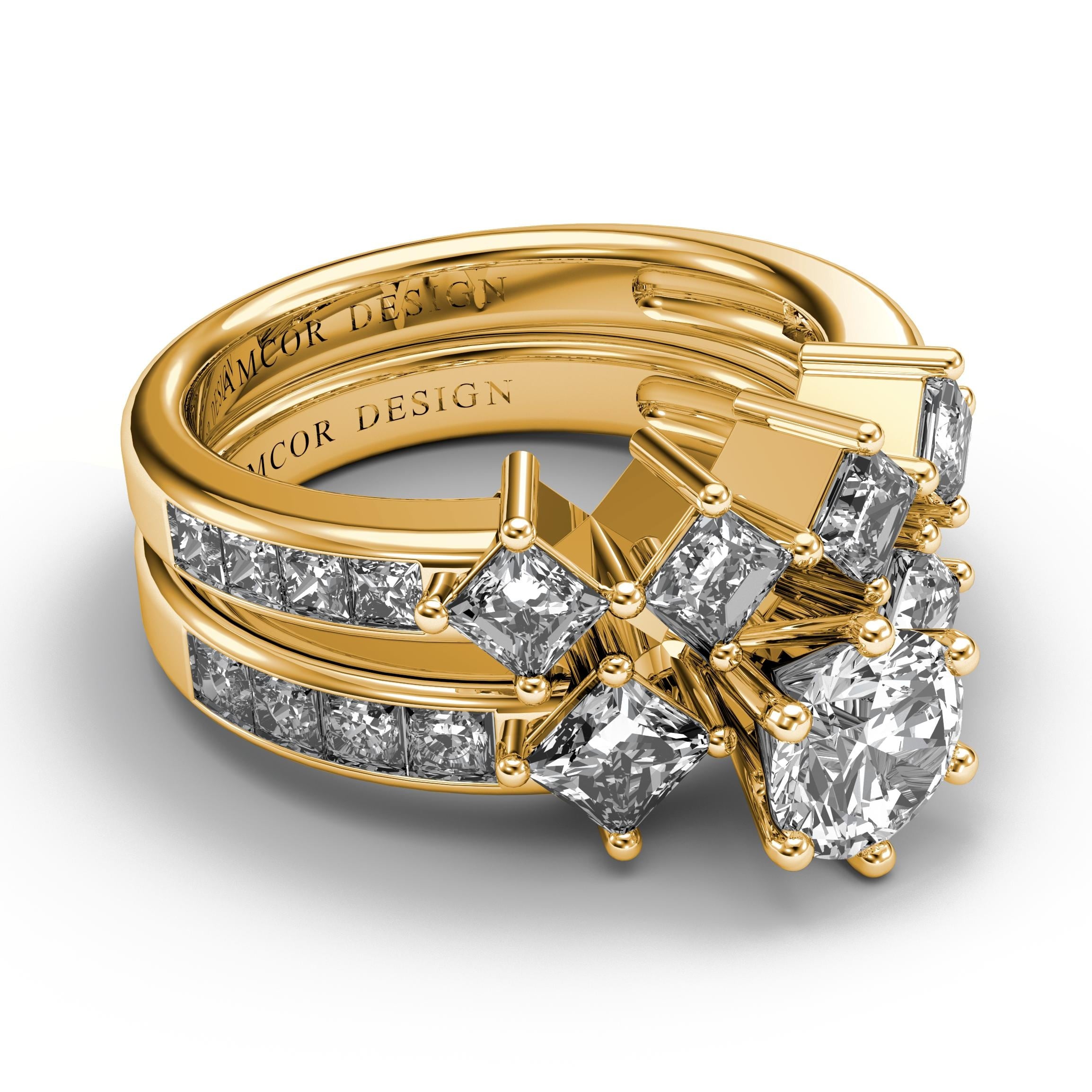 Shop Amcor Design 14KT Yellow Gold 3.35 CT Channel Round ... (2308 x 2308 Pixel)