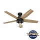 preview thumbnail 2 of 15, Hunter Margo Ceiling Fan w/ LED Light Kit, Handheld Remote - Transitional, Bohemian