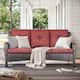 Option Brown Wicker / Red Cusion