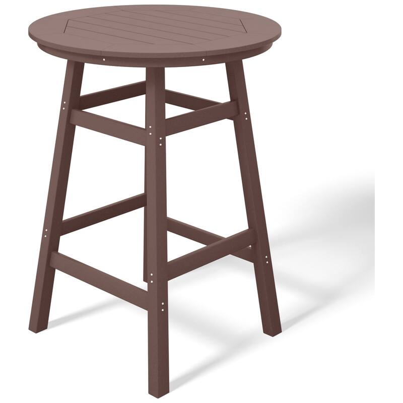 Polytrends Laguna Hdpe All Weather Outdoor Patio 35" Round Bar Table