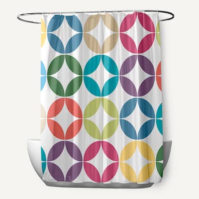 Eye Opener Geometric Print Shower Curtain