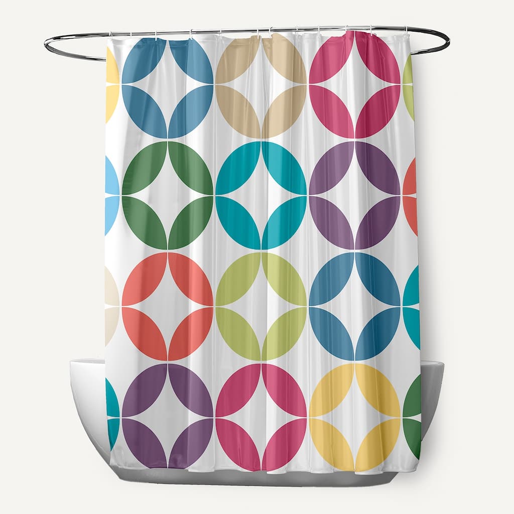 Eye Opener Geometric Print Shower Curtain