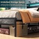 preview thumbnail 36 of 94, Farmhouse Wood Platform Bed Frame with Charged Station and LED Lights