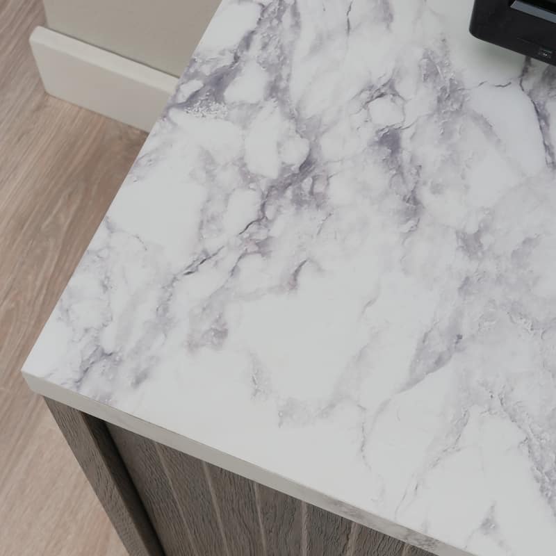 Wood Credenza for TVs up to 65" with Concealed Storage, Brown - 59.06" W x 18.43" D x 27.56" H