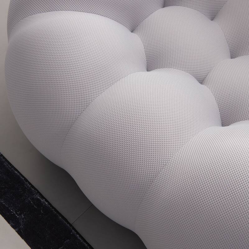 2-Seat Bubble Curved Lazy Sofa Honeycomb Shaped with 3D Textile Fabric for Living Room Salon Apartment