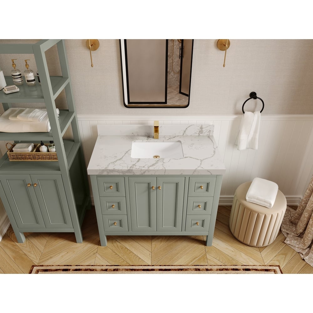 Willow Collections 42 in. W x 22 in. D Nashville Single Sink Bathroom Vanity with Countertop