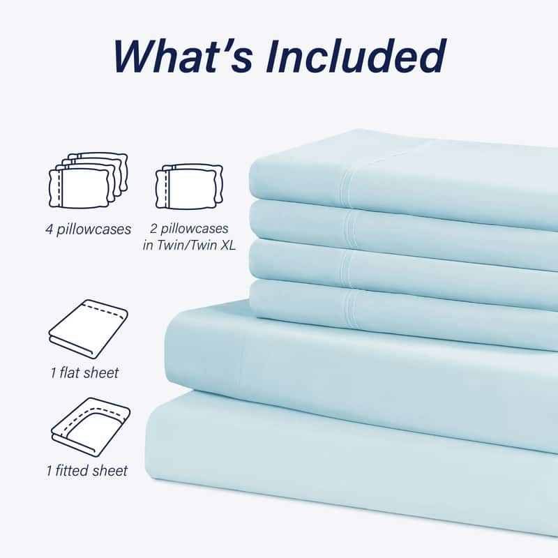 Swift Home Premium Ultra Soft Microfiber 6-Piece Sheet Set with Extra Pillowcases