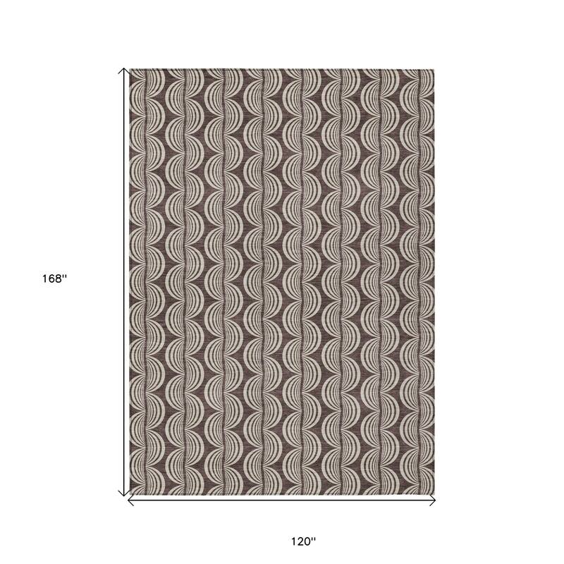 HomeRoots Ogee Transitional Rectangle Outdoor Rug