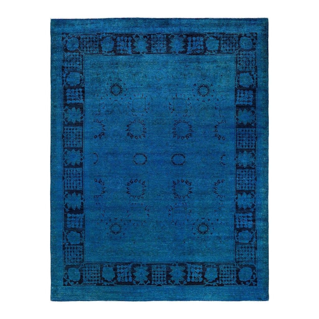 Vibrance, One-of-a-Kind Handmade Area Rug - Blue, 8' 2" x 10' 6" - 8' 2" x 10' 6"