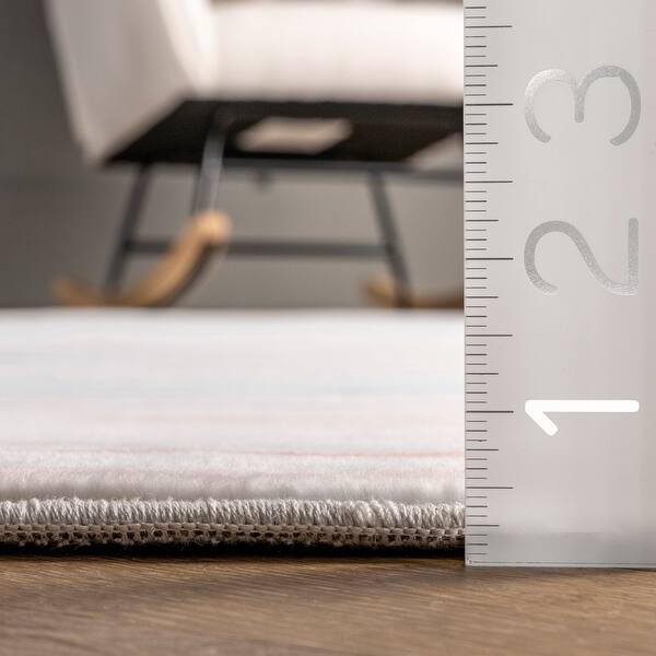 dimension image slide 0 of 2, Nuloom Alise Kids Striped Nursery or Playroom Area Rug