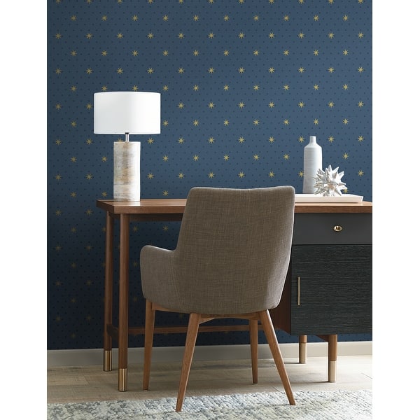 Shop Hesperia Stella Star Navy Wallpaper Overstock 31595569